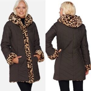 Dennis basso reversible fur coat size small